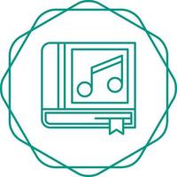 icono de vector de libro de música