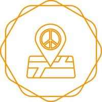 Peace Location Vector Icon