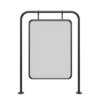 blanco aanplakbord. 3d geven png