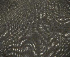 Abstract vector pattern design with sparkling golden dots . 3D waving surface with glistering gold polka dots.