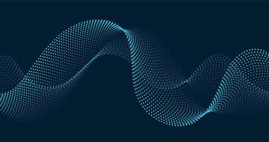 Abstract vector minimalistic background with particle made elegant curve design. Blueprint style futuristic concept background with with smooth curve.