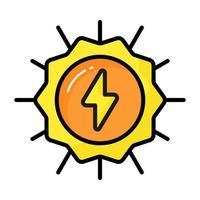 Carefully designed vector of solar energy, premium icon of solar power