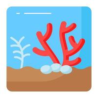un increíble vector de coral arrecife en moderno estilo, fácil a utilizar icono en web, móvil aplicaciones y presentación proyectos