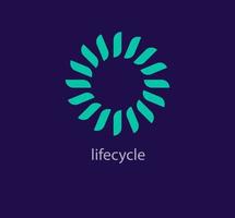 Life cycle, development-education logo. Unique design. Repeated loop logo template. vector. vector