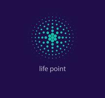 Life points button logo. Unique design. Creative geometric digital life logo template. vector. vector