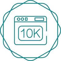 icono de vector de 10k