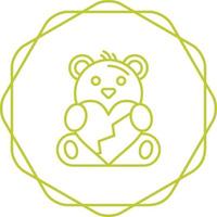 icono de vector de oso de peluche