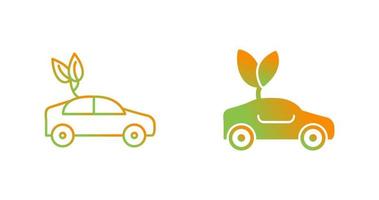 icono de vector de coche ecológico