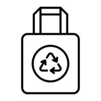 un cuidadosamente hecho a mano vector diseño de bolso reciclaje en editable estilo, fácil a utilizar icono