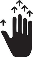 Hand icon symbol vector image. Illustration of the isolated finger hand touch human design. EPS 10