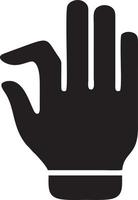 Hand icon symbol vector image. Illustration of the isolated finger hand touch human design. EPS 10