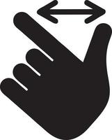 Hand icon symbol vector image. Illustration of the isolated finger hand touch human design. EPS 10