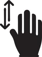 Hand icon symbol vector image. Illustration of the isolated finger hand touch human design. EPS 10