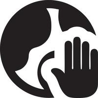 Hand icon symbol vector image. Illustration of the isolated finger hand touch human design. EPS 10