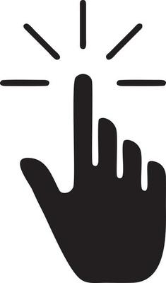Hand icon symbol vector image. Illustration of the isolated finger hand touch human design. EPS 10
