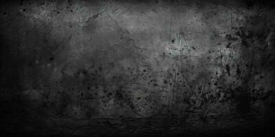 Black concrete stone wall background grunge textured photo