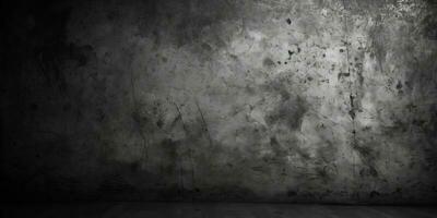 Black concrete stone wall background grunge textured photo