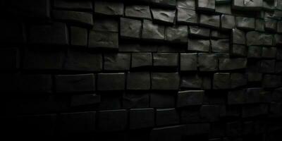 black brick wall dark background photo