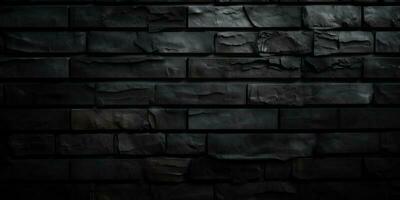 black brick wall dark background photo