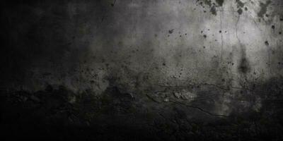 Black concrete stone wall background grunge textured photo