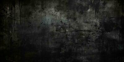 Black concrete stone wall background grunge textured photo
