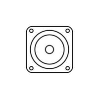 Speaker Isolated Line Icon. It can be used for websites, stores, banners, fliers. vector