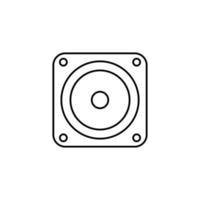 Speaker Isolated Line Icon. It can be used for websites, stores, banners, fliers. vector