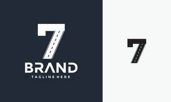 number 7 highway logo vector