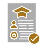 Academic Record Vector Icon Style