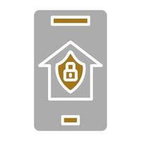 hogar seguridad aplicación vector icono estilo