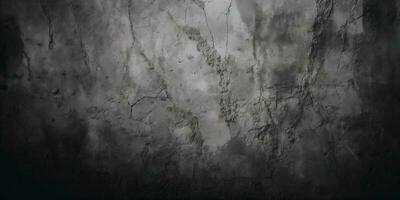 Black concrete stone wall background grunge textured photo