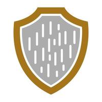 Wood Shield Vector Icon Style