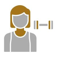 Fitness Trainer Female Vector Icon Style