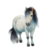 Vintage Watercolor Pony png