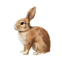 Vintage Watercolor Rabbit png