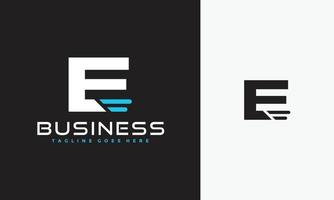 the initials E fast logo vector