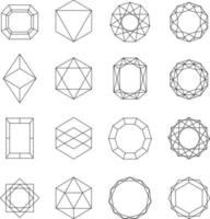 A collection of geometric shapes for artwork compositions vector