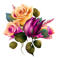 Illustration of watercolor roses png