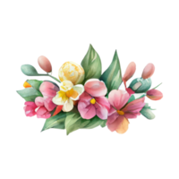 vattenfärg blommig illustration png