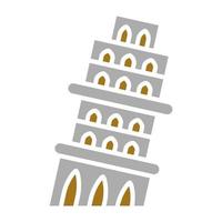 Pisa Tower Vector Icon Style