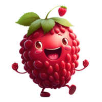 mignonne content framboise personnage png