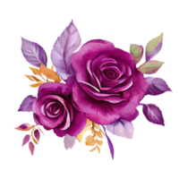 illustration de aquarelle des roses png