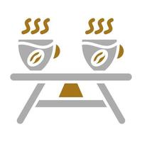 café mesa vector icono estilo