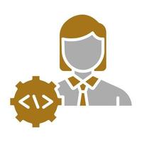 Developer Female Vector Icon Style