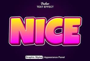 nice text effect with pink graphic style and editable. vector