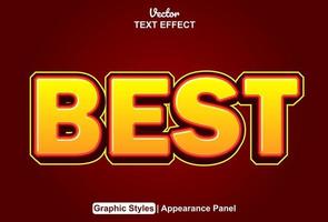 best text effect with orange graphic style and editable. vector