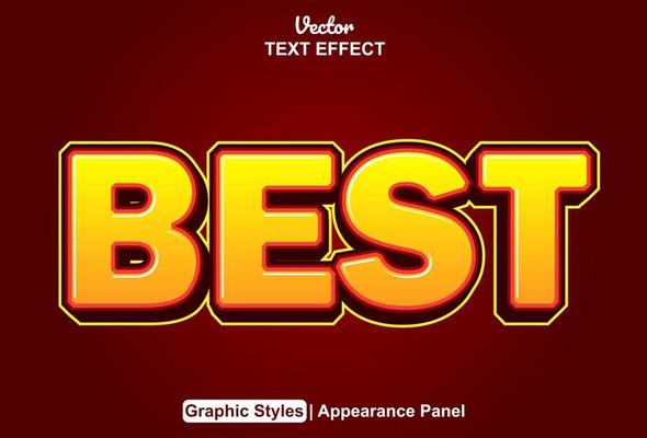 best text effect with orange graphic style and editable.