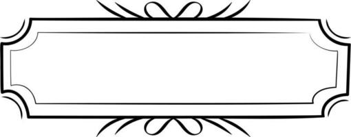 Black ornamental frame element vector