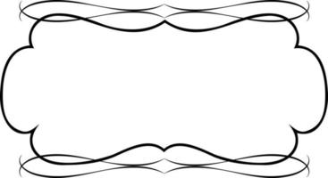 negro ornamental marco elemento vector