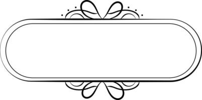 Black ornamental frame element vector